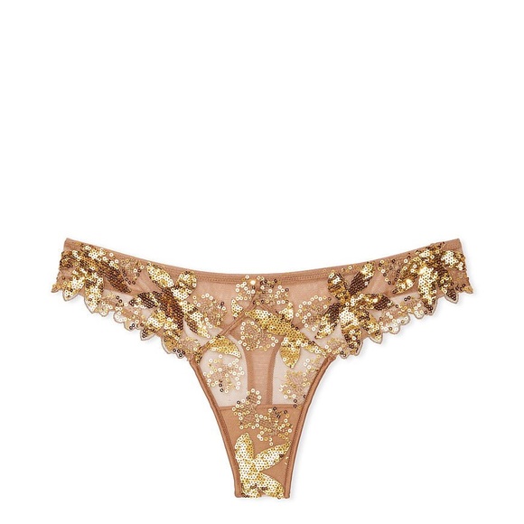 Gorgeous Victoria secret golf sequined bra and panty set - Brand new - Picture 2 of 4